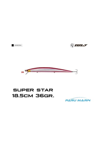 Wily Super Star 18.5Cm 36Gr. (Sinking) No:20