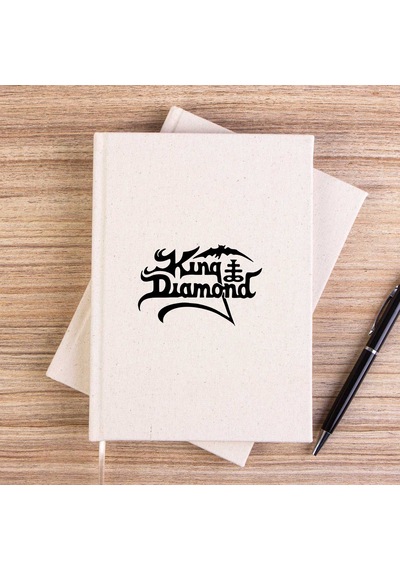 King Diamond Logo Çizgisiz Kanvas Defter Krem