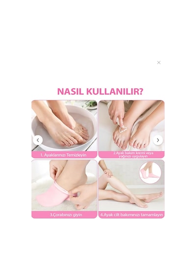Topuk Çatlaklarına Karşı Silikon Jel Ayak Nemlendirici Maske Spa Bakım Çorabı Ayak Bakım Çorap