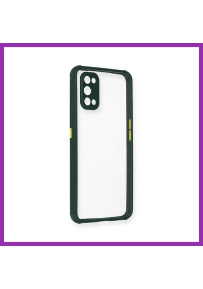 Bezos Realme 7 Pro Kılıf Miami Şeffaf Silikon - Koyu Yeşil Bty