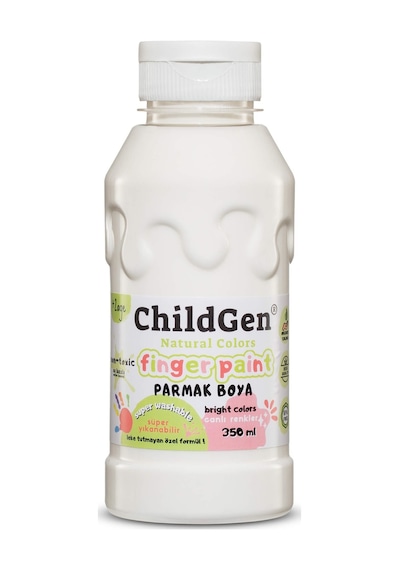 Childgen Süper Yıkanabilir Parmak Boya 350ml - Beyaz