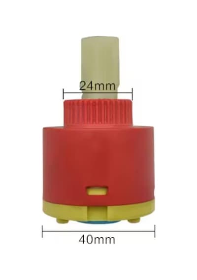 Batarya Kartuşu 40 Mm Düz Ayaksız Aç Kapa Musluk Çeşme Kartuşu