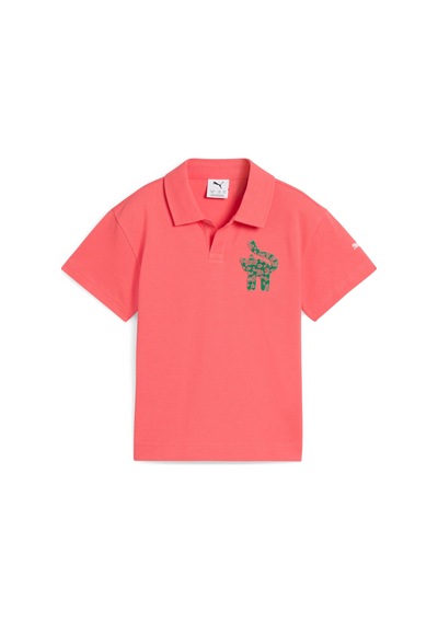 Puma Cats Club Pıque Çocuk Polo 685360 24 KIrmızı Kırmızı
