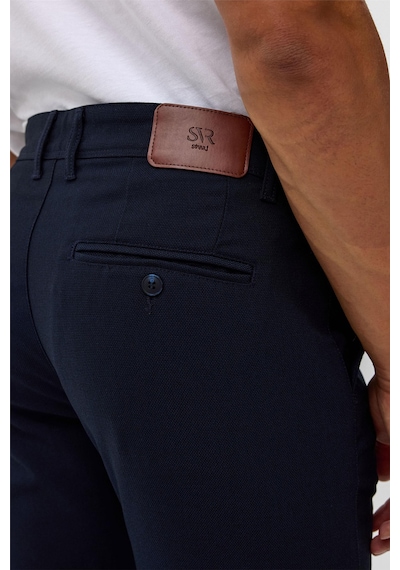 Süvari Lacivert Slim Desenli Pantolon