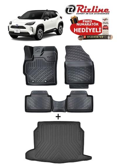 Toyota Yaris Cross 2022-2026 Havuzlu Paspas Ve Alt Kademe Bagaj Havuzu Seti