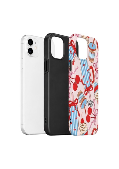 Apple iPhone Uyumlu 12 Vorian Çift Katmanlı Kılıf Dolce Cherry Picnic