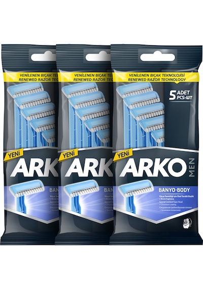 Arko Men Banyo Tıraş Bıçağı 3 x 5'li