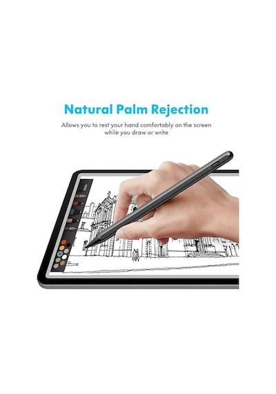 Apple Uyumlu iPad  2018-2025 Pro11m4 Air11m2-i P10/9/8/7/6 Air5/4/3 Mini6/5 Avuç Içi Reddi Aktif Stylus Kalem