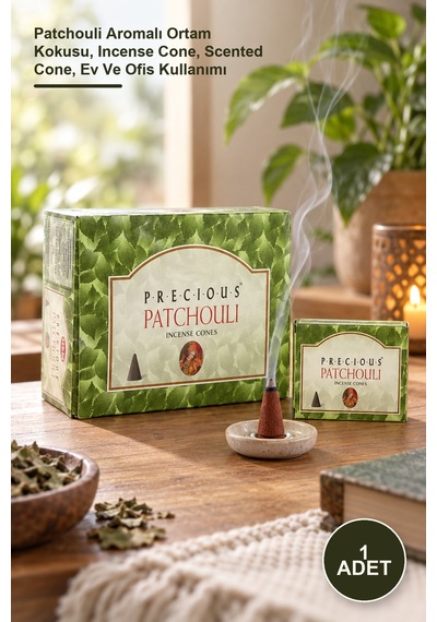 1 Adet Konik Tütsü Patchouli Aromalı Ortam Kokusu, Incense Cone, Scented Cone, Ev Ve Ofis Kullanımı