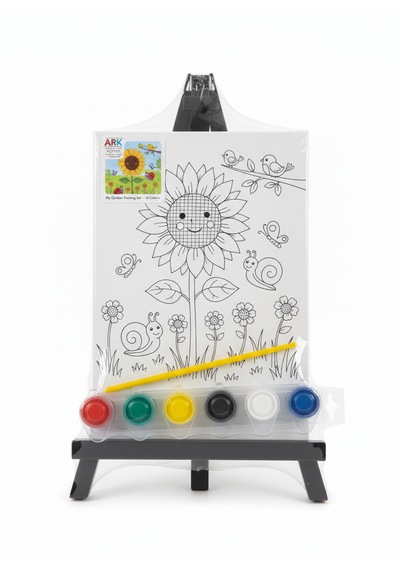 Ark Çizimli Pres Tuval Seti 18 X 24 Cm Akrilik Boya + Fırça