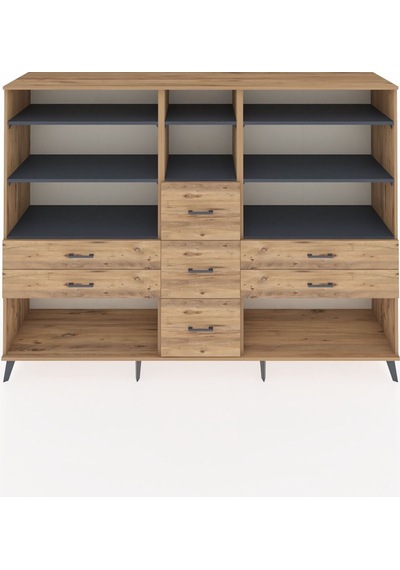 Hyperion Dolap 8 Raflı 7 Çekmeceli 220x44x163 Çam-antrasit/çam Çam-antrasit/çam Hyperion Dolap 8 Raflı 7 Çekmeceli 220x44x163 Çam-antrasit/çam Çam-antrasit/çam
