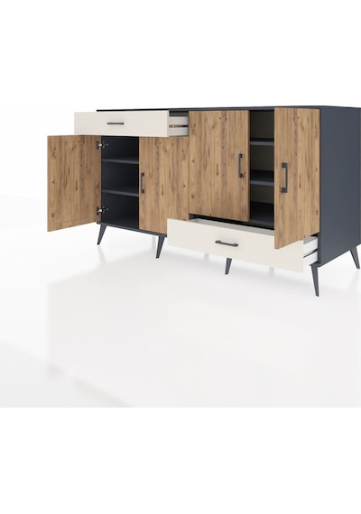 Kronos Konsol 5 Raflı 2 Çekmeceli 4 Kapaklı 176x59x99 Antrasit-ça Antrasit-çam/aytaşı Kronos Konsol 5 Raflı 2 Çekmeceli 4 Kapaklı 176x59x99 Antrasit-ça Antrasit-çam/aytaşı