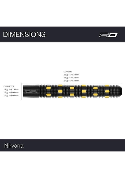 Red Dragon Nirvana % 90 Tungsten Çelik Uçlu Dart Oku