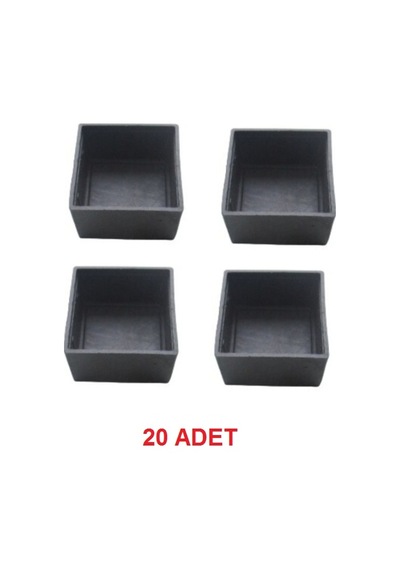 20 Adet 30x30 Parofil Tapa Plastik Dış Siyah