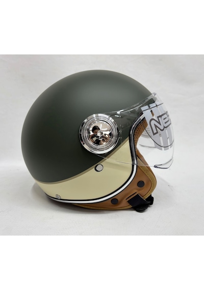 Nero Tk-06 Şefaf Vizörlü Yarım Açık Kask Mat Y4 Çok Renkli