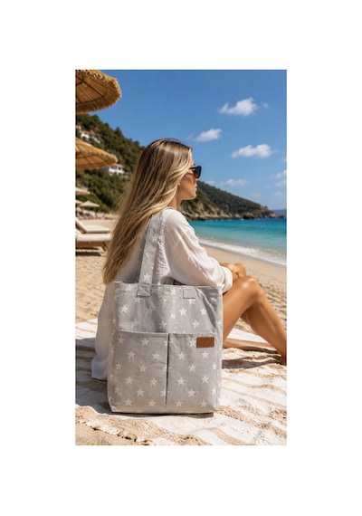 Asorty Tekstil Asorty Gabardin Bez Çanta Gri / Gümüş