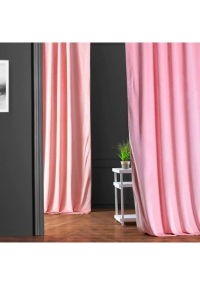 Evdepo Home Deniz Soft Pileli Fon Perde Pembe
