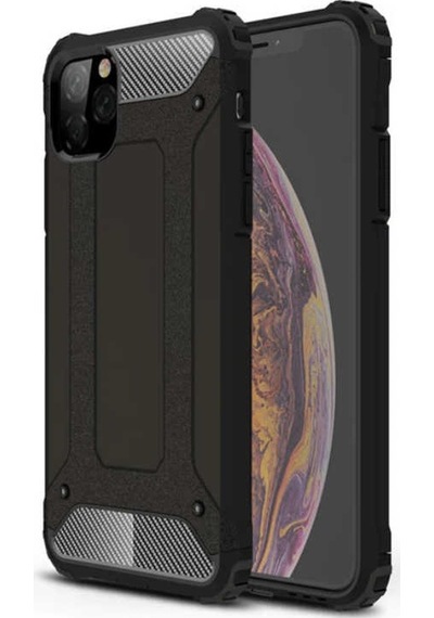 Kilifone - Apple Uyumlu iPhone 11 Pro - Kılıf Çift Katman Zırh Tank Crash Military Kapak - Siyah