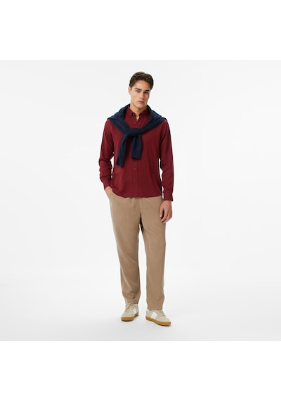 Nautica Erkek Bordo Classic Fit Gömlek Düz W57232t Bordo
