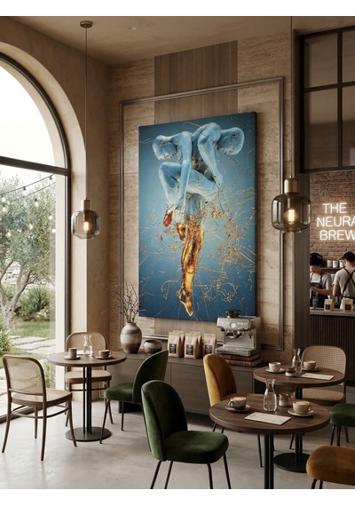 Tablo 60x90 Cm Büyük Boy Kafe Ve Salon Hediyelik Duvar Aksesuarı Ahşap  - Bej