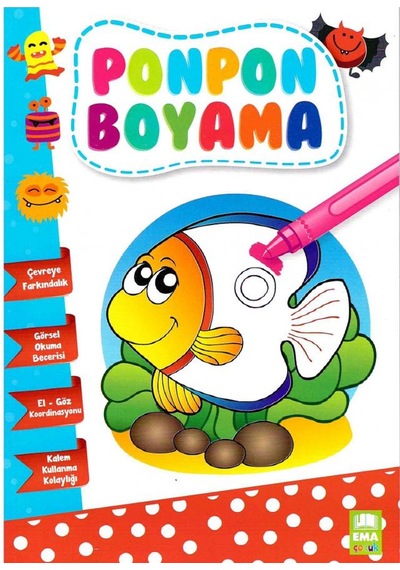 Ema Ponpon Boyama 4 Kitap Çok Renkli