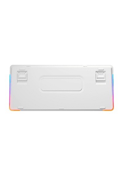 Rampage Quell Pro Ekranlı Hot Swap 2.4g + Bt Wireless Rgb Gasket Oil Switch Türkçe Q Pbt Mekanik Gaming Klavye Beyaz