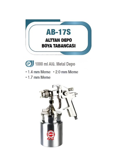 Proter Pr-ab-17s 2.0 Mm Alttan Metal Depo Boya Tabancası P4bt130