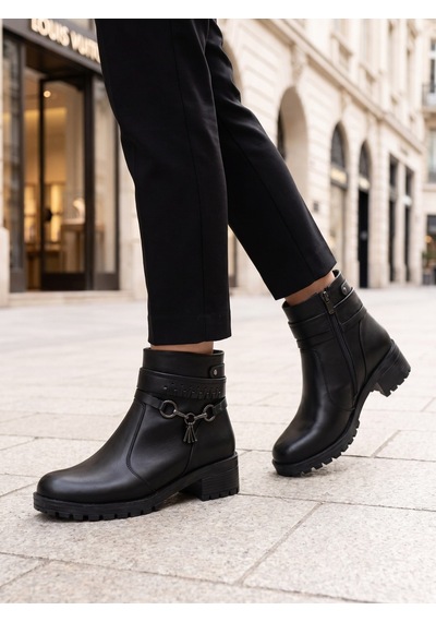 Nesilshoes Nesil Shoes Marr 829 Hakiki Deri İçi Kürklü Kadın Bot Siyah