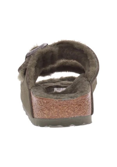 Birkenstock Arizona Vl Fell Laf Kadın Sandalet 1025687 Haki