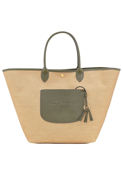 Longchamp Le Pliage Collection L Basket Bag Kadın Omuz Çantası 10308 Hgk Yeşil - Bej