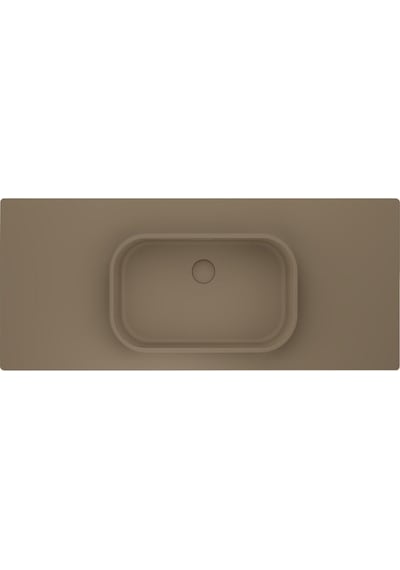 Real Stone Pure Etajerli 70x50 Cappucino Granit Banyo Lavabosu Cappuccino