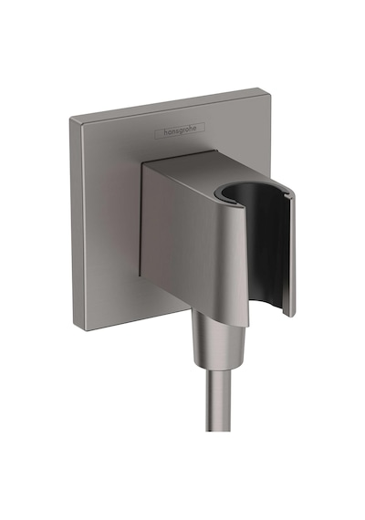 Hans El Tipi Duş Duvar Prizi 1/2 "fırçalanmış Siyah Krom, 26889341 Dişli Bağlantısı