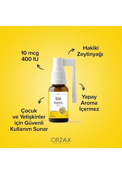 Ocean Vitamin D3 400 Iu 130 Puf Oral Sprey 1 X 20 Ml