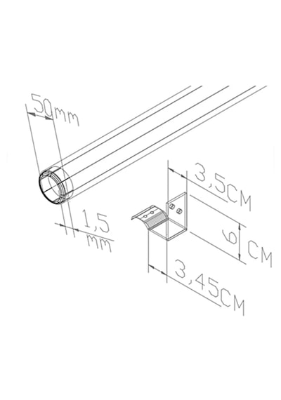 Alüminyum Bronz Merdiven Tutamak, Korkuluk Yaşlı Engelli Duvar Tutamağı 100 Cm. Istenilen Ölçüde 100 Cm'ye Kadar
