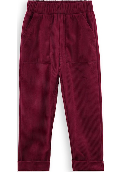 Denokids Fitilli Kadife Bordo Erkek Çocuk Pantolon Renkli