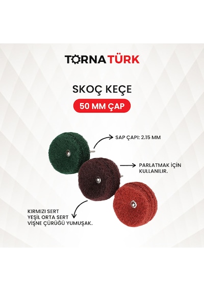 Kuyumcu Tipi Yüzük İçi Polisaj Keçesi 15 Mm Kırmızı Renk Sert