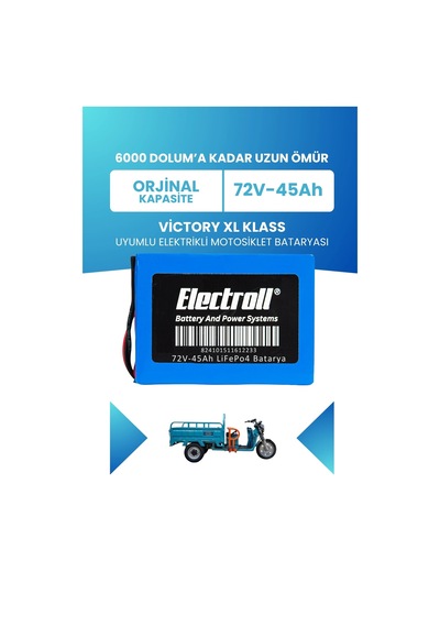 Victory Xl Klass Batarya Standart Kapasite Lifepo4 72v 45ah Elektrikli Motosiklet Bataryası