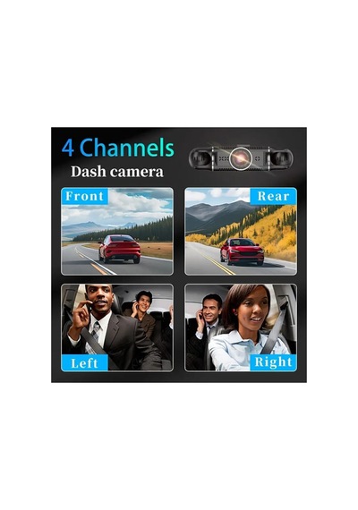4 Kanal Araç Kamerası Gps Takip, Wi-fi, G-sensor, 1080p Kayıt 32 Gb Dahili Hafıza