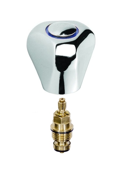 Büyük Ağır Tip Alfa Musluk Başlığı Çeşme Başı Salmastra Volan Takımı 155 Gr Altın - Gümüş