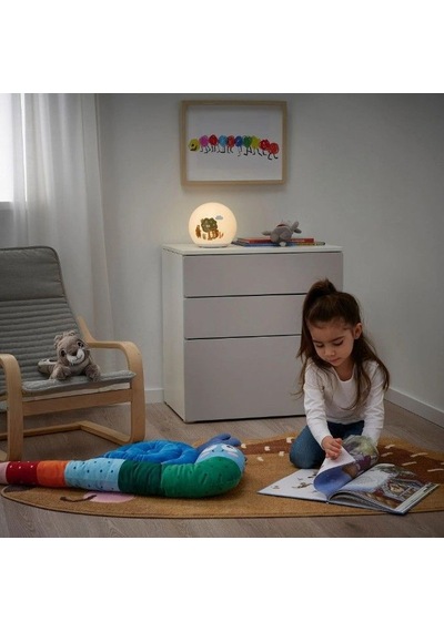 Ikea Brummıg Çocuk Oyun Halısı 94 X 150 Cm Kahverengi - Bej - Pembe Çok Renkli