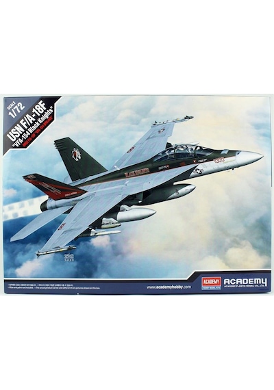 Academy 12577 1/72 Ölçek, Usn F/a-18f Vfa-154 Black Knights Savaş Uçağı, Plastik Model Kiti-55928