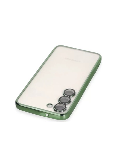 Samsung Galaxy Uyumlu  S24 Kılıf Razer Lensli Silikon - Yeşil Çok Renkli