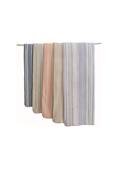 Pamuklu 4 Mevsim Çift Kişilik Battaniye, 180x220 Cm,%70 Pamuk%30 Polyester Mavi Çok Renkli