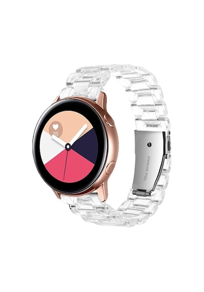 Samsung Galaxy Uyumlu Watch 3 41Mm Kordon 20Mm Şeffaf Baklalı Kordon