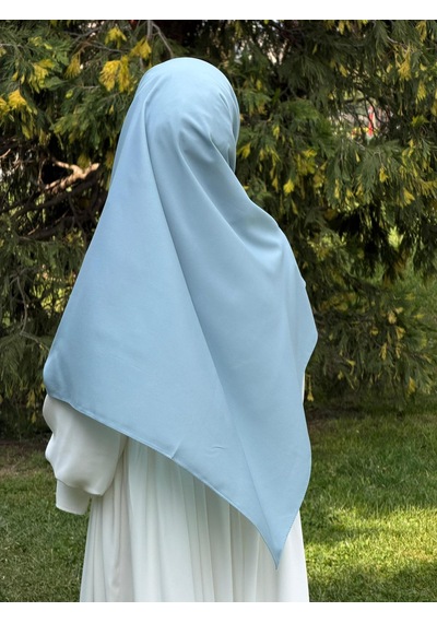 Qalortex Scarf Pamuklu Organik Modal Eşarp-bebe Mavi