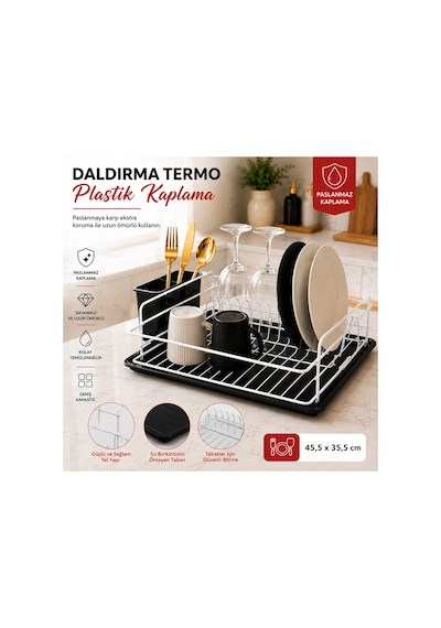 En Çok Tercih Edilen Daldırma Termo Plastik Kaplama Bulaşıklık Paslanmaz & Kararma Yapmaz Ultra Geniş Kapasiteli Tabaklık Su Tutmayan Tepsi Premium Mutfak Kurutmalık 45,5x35,5 Cm-beyaz Beyaz En Çok Tercih Edilen Daldırma Termo Plastik Kaplama Bulaşıklık Paslanmaz & Kararma Yapmaz Ultra Geniş Kapasiteli Tabaklık Su Tutmayan Tepsi Premium Mutfak Kurutmalık 45,5x35,5 Cm-beyaz Beyaz