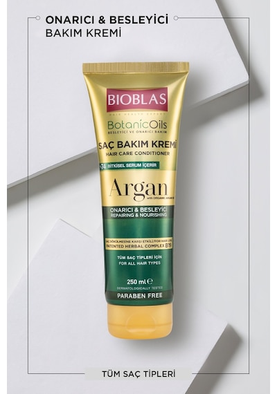 2 Adet Bioblas Botanic Oils Saç Kremi Maske 200 Ml Argan