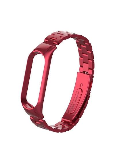 Xiaomi Mi Band 5 Uyumlu Krd-04 Metal Mkst Kordon-kırmızı