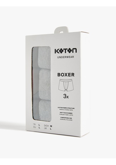 Koton Lastik Detaylı Pamuklu 3'lü Boxer Seti Antrasit Melange 6wlm90043mk Antrasit Melanj Koton Lastik Detaylı Pamuklu 3'lü Boxer Seti Antrasit Melange 6wlm90043mk Antrasit Melanj