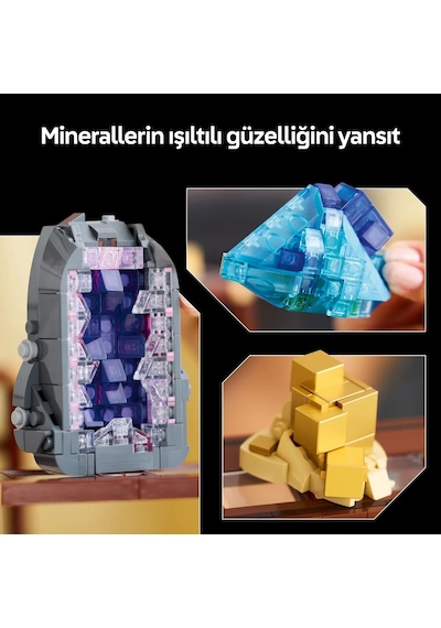 LEGO® Ideas Mineral Koleksiyonu 21362 - Taş Koleksiyoncusu Yetişkinler için Yaratıcı Model Yapım Seti (880 Parça)